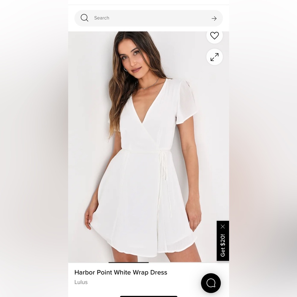 Lulu's White Wrap Dress